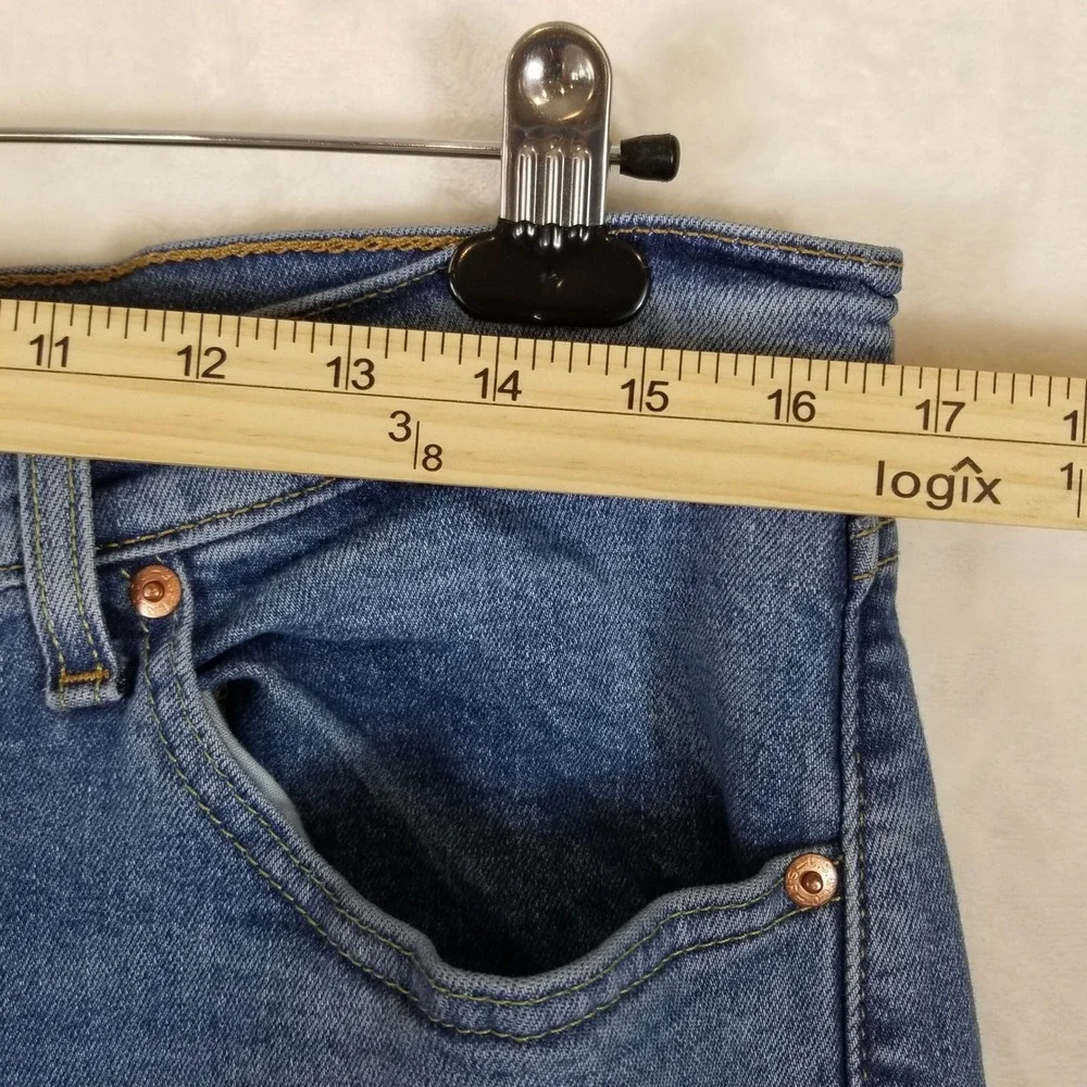 Levis 505 Regular Fit‎ Jeans Mens 34x34 Medium Wash Blue WaterLess Denim